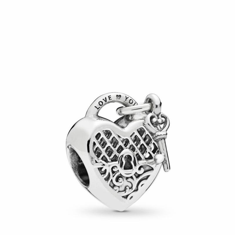 Pandora Love You Lock Charm Ireland - Sterling Silver - 250467SEA